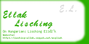 ellak lisching business card